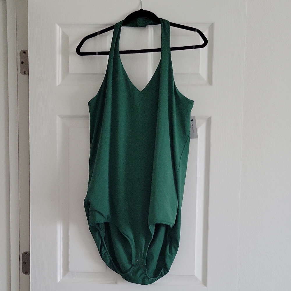 Lane Bryant Emerald Halter Swimsuit